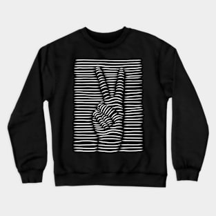 3D Peace Sign Crewneck Sweatshirt